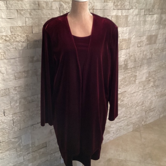 Onyx Nite Wendye Chaitin Dresses & Skirts - Vintage Onyx Nite by Wendye Chaitin Two-Piece Velvet Dress Set